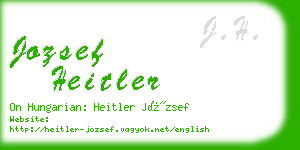 jozsef heitler business card